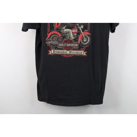 Vintage Y2K Harley Davidson Mens Medium Faded Satan Devil Motorcycle T-Shirt - Picture 3 of 14
